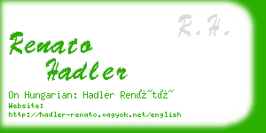 renato hadler business card